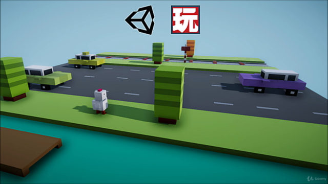 Create a game like Crossy Road with Unity & PlayMaker - Screenshot_01