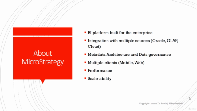 Business Intelligence with Microstrategy 10 Analytics – Screenshot 1