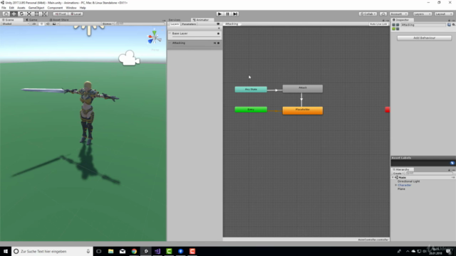 Der Animation-Kurs für Unity 2018: Animieren mit Mecanim – Screenshot 3