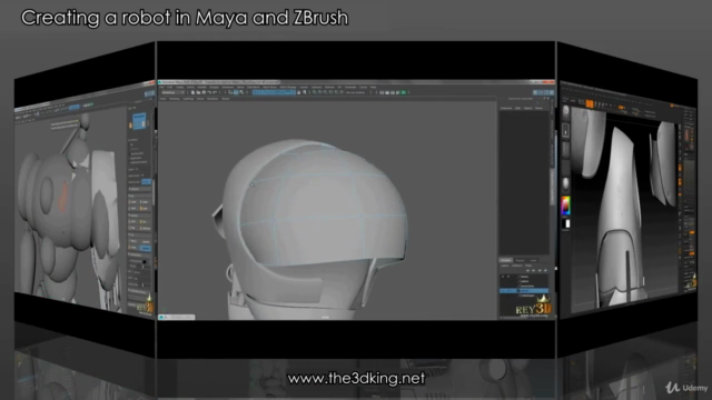 Creating a robot in Maya and ZBrush – Screenshot 2