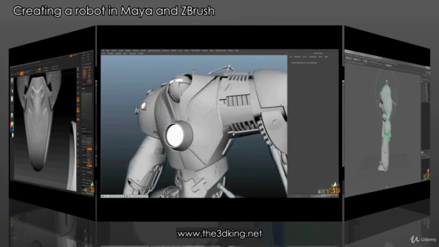 Creating a robot in Maya and ZBrush – Screenshot 3