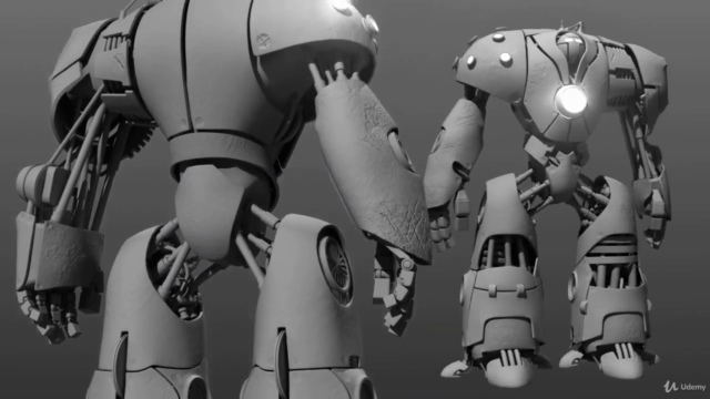 Creating a robot in Maya and ZBrush – Screenshot 4