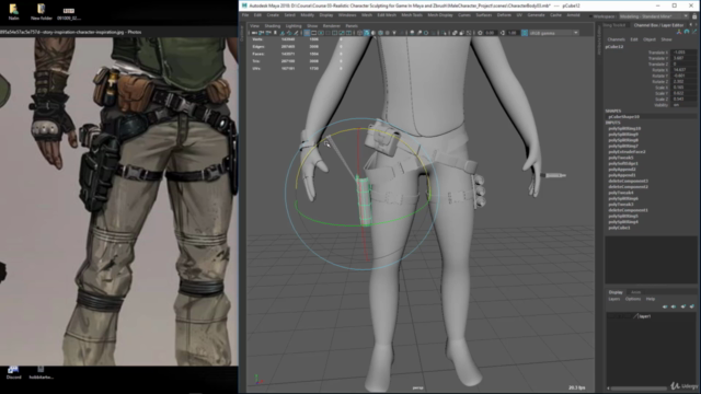 Realistic Character Modeling For Game In Maya and Zbrush – Screenshot 2