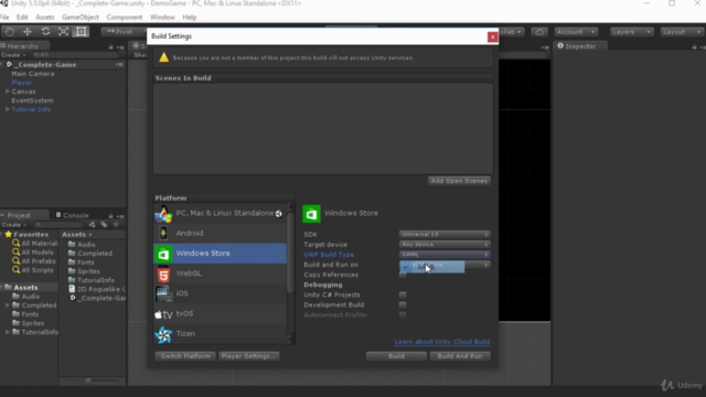 Unity. Publikacja gry w AppStore i Windows Store – Screenshot 3