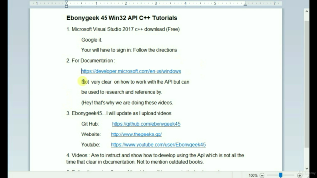 Win32 API C++ Tutorial Ebonygeek45 – Screenshot 2