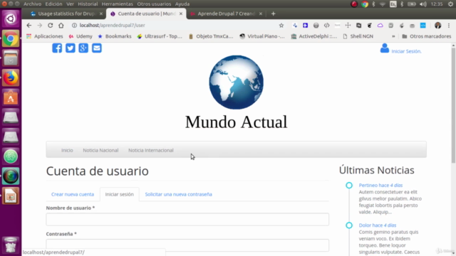 Aprende Drupal 7 Creando un Sistema de Noticias – Screenshot 1