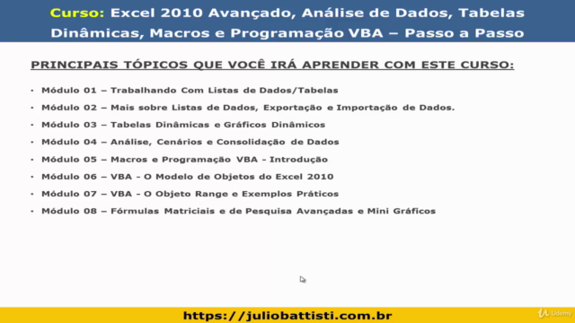 Curso de Excel Avançado Macros e Programação VBA na Prática – Screenshot 2