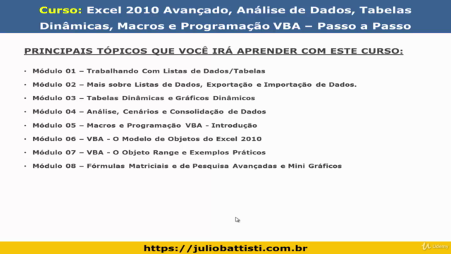 Curso de Excel Avançado Macros e Programação VBA na Prática – Screenshot 3