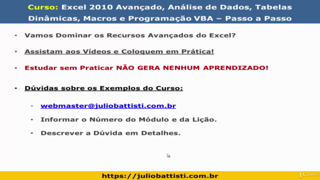 Curso de Excel Avançado Macros e Programação VBA na Prática – Screenshot 4