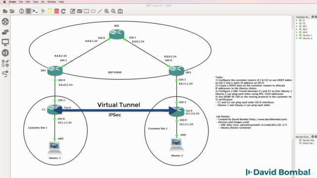 Cisco VPNs with GNS3 Labs: Practical GRE, IPSec, DMVPN labs – Screenshot 1