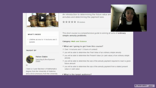 4. Ordinary Simple Annuities: The Basics – Screenshot 1