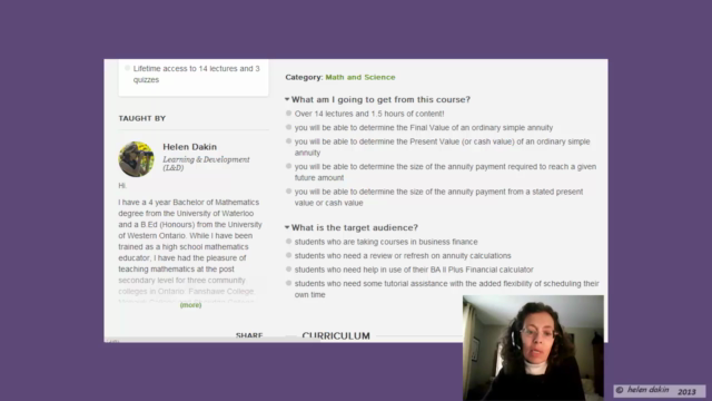 4. Ordinary Simple Annuities: The Basics – Screenshot 4