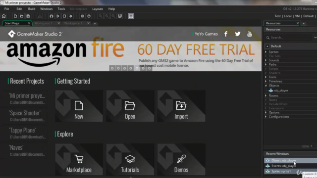 Aprende a Programar Videojuegos con Game Maker Studio 2 – Screenshot 2