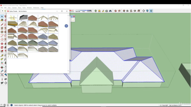 Sketchup for Architects - Mastering Roofs – Screenshot 1