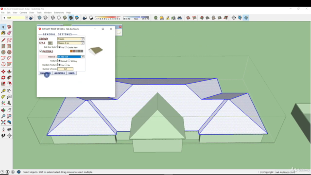 Sketchup for Architects - Mastering Roofs – Screenshot 2