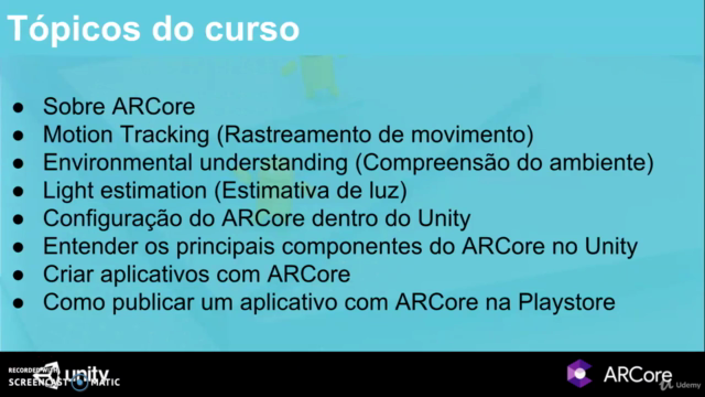 Realidade Aumentada com Unity e ARCore - Básico – Screenshot 2