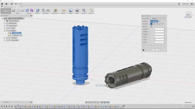 Fusion 360 - Modéliser un silencieux – Screenshot 3