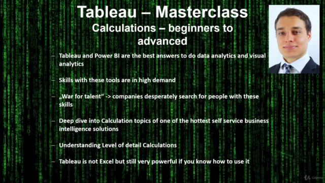 Tableau Masterclass - Advanced calculations with Tableau – Screenshot 1