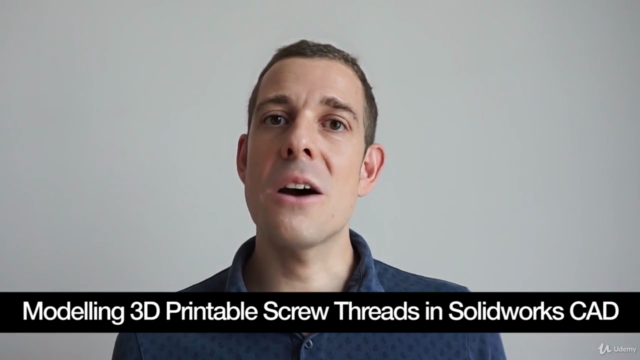 Modelling 3D Printable Screw Threads in Solidworks CAD – Screenshot 1