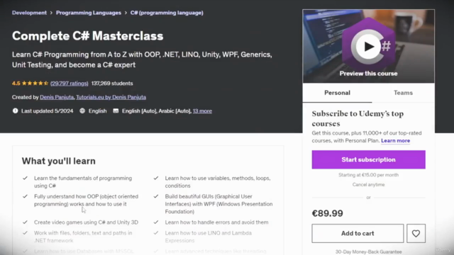 Complete C# Masterclass – Screenshot 4