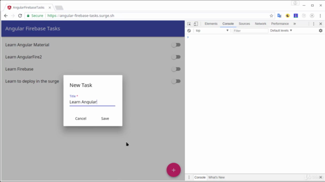 Criando aplicações com Angular, Material e Firebase – Screenshot 2