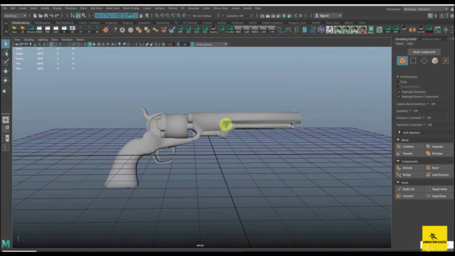 The Complete Maya Course: How to Create The 3D Gun Model - Screenshot_01