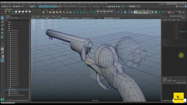 The Complete Maya Course: How to Create The 3D Gun Model - Screenshot_02
