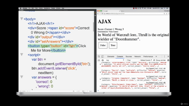 Complete JSON AJAX API Code Course Beginner to Professional – Screenshot 2