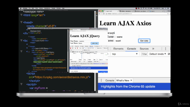 AJAX using JavaScript Libraries jQuery and Axios – Screenshot 2