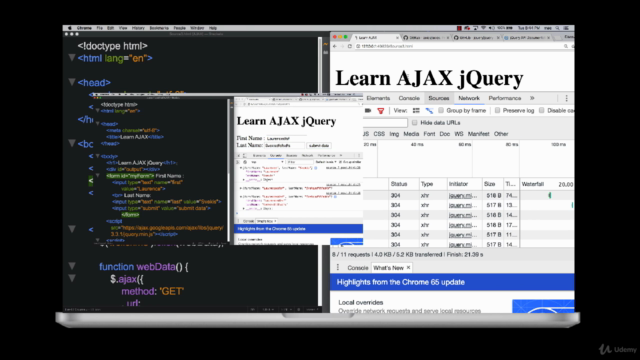 AJAX using JavaScript Libraries jQuery and Axios – Screenshot 3
