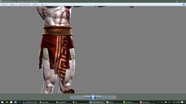 Creación de Kratos con Zbrush Vol.2- Indumentaria de Kratos – Screenshot 2