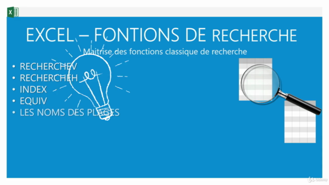 Excel : FONCTIONS DE RECHERCHE – Screenshot 1