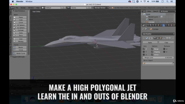 Guide to quickly creating Blender art: High poly jet plane! - Screenshot_04