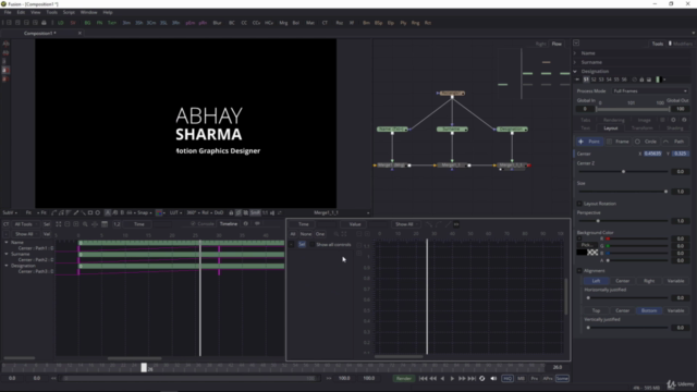 Create Professional Lower thirds with Blackmagic Fusion 9 - Screenshot_03