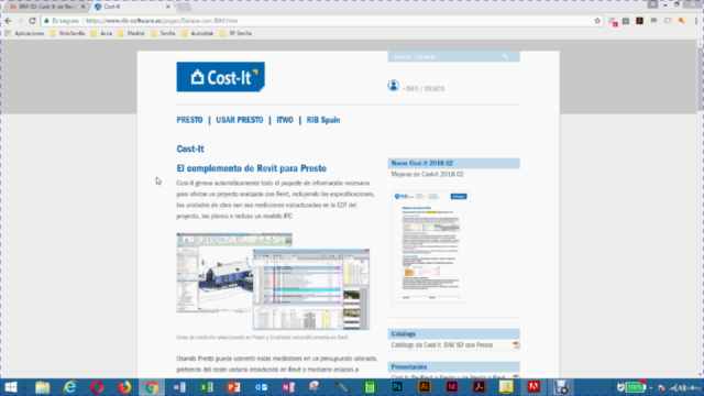 BIM 5D: Cost-It, de Revit 2018 a Presto 2018.02 – Screenshot 1