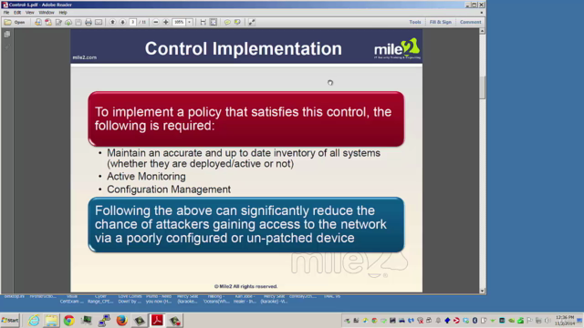 IS20 Security Controls – Screenshot 1