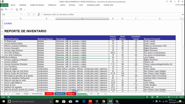 Bases de Datos, Reportes y Dashboard con Excel – Screenshot 2
