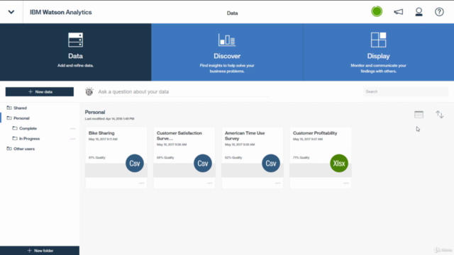 Fundamentals of Watson Analytics – Screenshot 2