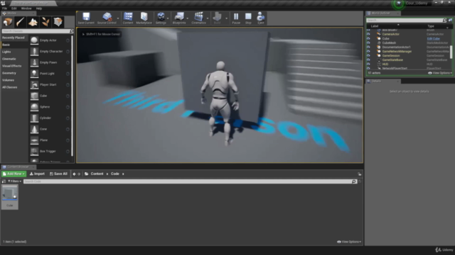 Apprendre les bases d'Unreal Engine et créer son premier jeu – Screenshot 2