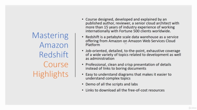 Mastering Amazon Redshift Development & Administration - Screenshot_01