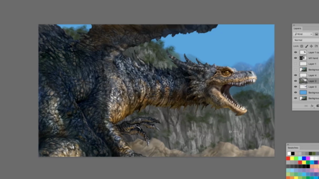 How to digitally draw/paint a realistic Dragon in Photoshop – Screenshot 3