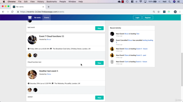 Build an app with React, Redux and Firestore from scratch – Screenshot 2