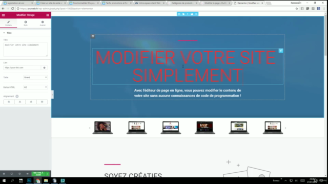 [Elementor Builder] Créer un site internet [WordPress] – Screenshot 1