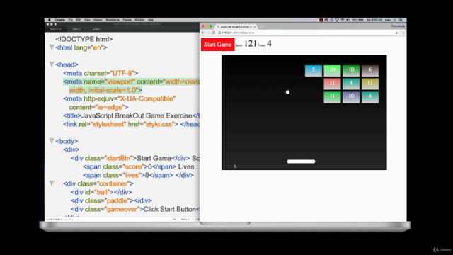 JavaScript Game Code Project make a Breakout Game Exercise – Screenshot 2