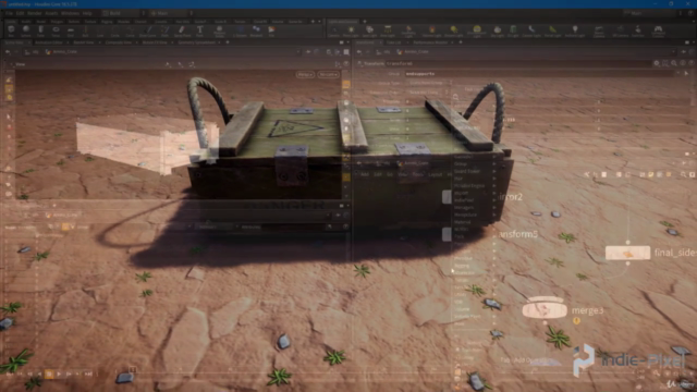 Houdini 16.5 - Procedural Prop Modeling - Ammo Crate – Screenshot 1