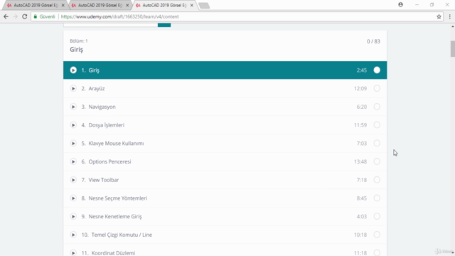 AutoCAD Görsel Eğitim (2019-2025) – Screenshot 1