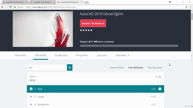 AutoCAD Görsel Eğitim (2019-2025) – Screenshot 2