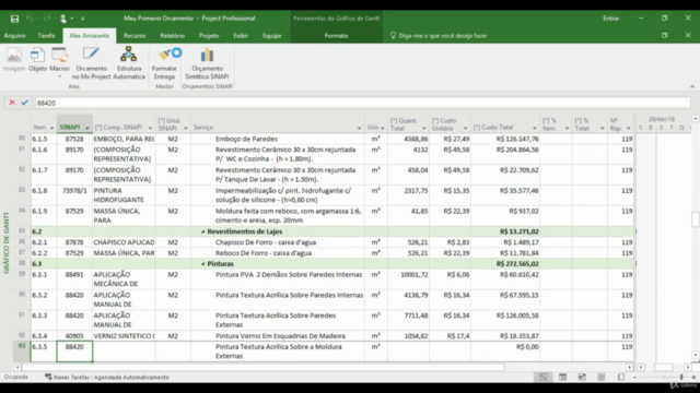 Orçamento de Obras com Project e Excel + Aplicativo Bônus – Screenshot 4