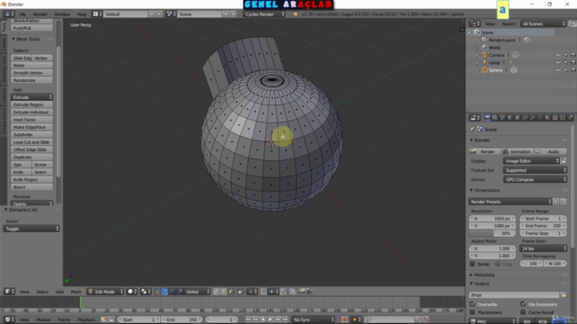Blender Mesh Modelleme Araçları – Screenshot 2