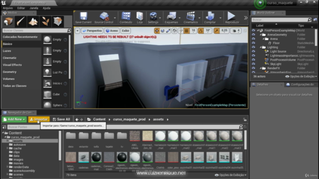 Curso Unreal e Maya: Criação de maquete do zero a publicação – Screenshot 3